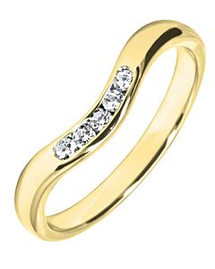 2.7mm Curved Shaped Wedding Ring - 0.13ct Diamond | W279